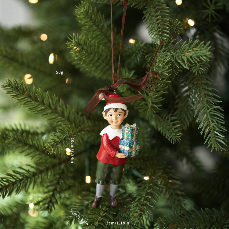 Висулка от смола за коледна украса в модерен минималистичен стил