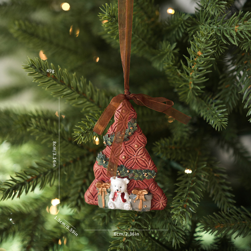 Висулка от смола за коледна украса в модерен минималистичен стил