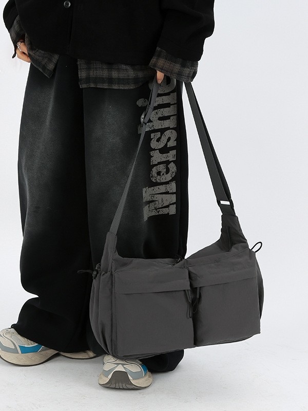 Nylon Crossbody sportska torba, vodootporna, s više džepova, unisex, za vanjske sportove, zimsko izdanje 2025