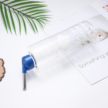 Sticlă de apă pentru animale de companie cu bilă dublă din oțel, 1000 ml, plastic + oțel inoxidabil, pentru chinchilla