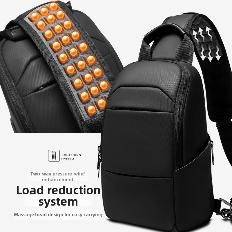 Muška torba za prsa - gradski minimalistički stil, Oxford/PVC, model 1910, ljeto 2023, za dnevnu upotrebu