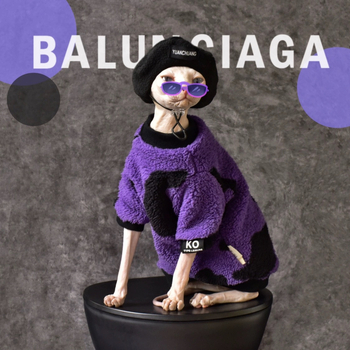 Odjeća za mačke Sphynx – Faux Two-Piece Fleece, Unisex, Metalni materijal