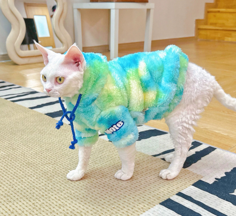 Odjeća za mačke Sphynx – Faux Two-Piece Fleece, Unisex, Metalni materijal