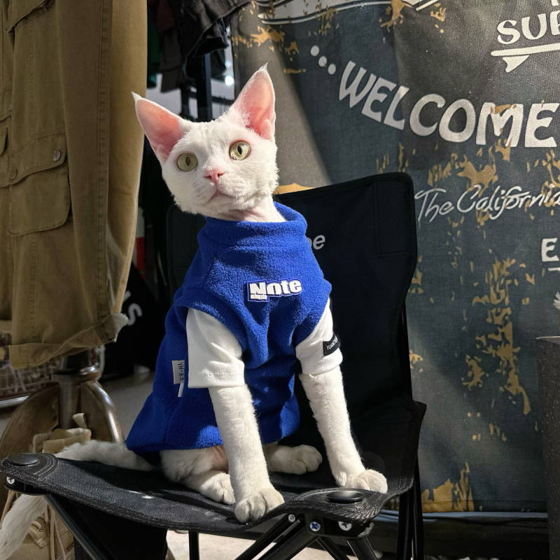 Odjeća za mačke Sphynx – Faux Two-Piece Fleece, Unisex, Metalni materijal