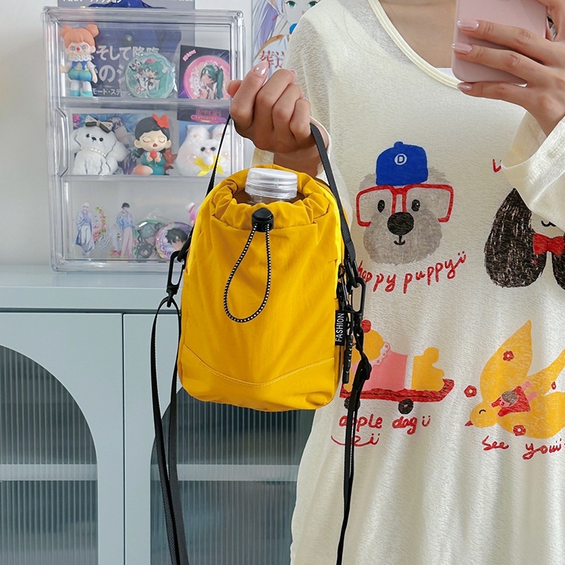 Nylon sportska torba za bocu vode, lagana crossbody torba za vanjske aktivnosti, džep za telefon, izolacija
