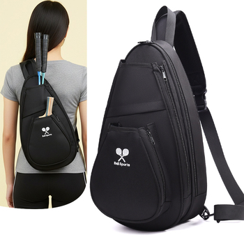 Geantă de umăr unisex pentru sporturi în aer liber, pentru pickleball și badminton, nailon, impermeabilă, rezistentă la uzură, extensibilă