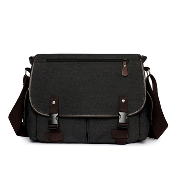 Geantă de umăr pentru bărbați, naveta de afaceri — din pânză, rezistentă la uzură, reduce povara, căptușeală poliester