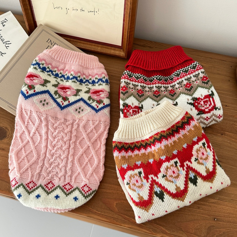 Džemper za kućne ljubimce, vuneni, britanski stil, unisex
