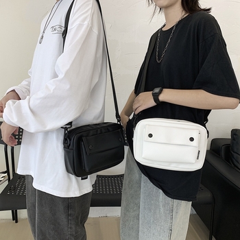 Muška crossbody torba, Craftsman, ulični stil, PU koža, vodootporna, pogodna za 8-inčni laptop, unutarnja pregrada