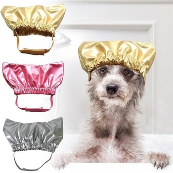 Kapica za tuširanje kućnim ljubimcima (psi i mačke) — vodootporna, zaštita za uši; monohromatski uzorak, poliester, obični način tkanja, univerzalna upotreba, četiri sezone