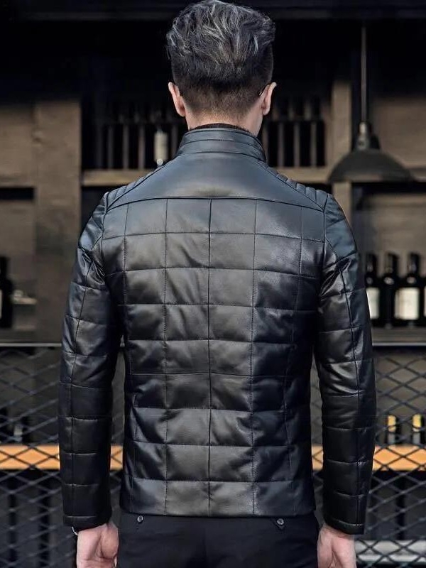Muška PU kožna jakna u korejskom stilu, slim fit, stojeći ovratnik, zatvarač, poliester podstava