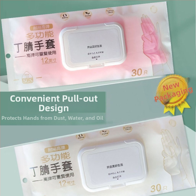 Extra dlhé jednorazové latexové rukavice, vodotesné, do kuchyne a na umývanie riadu, odolné