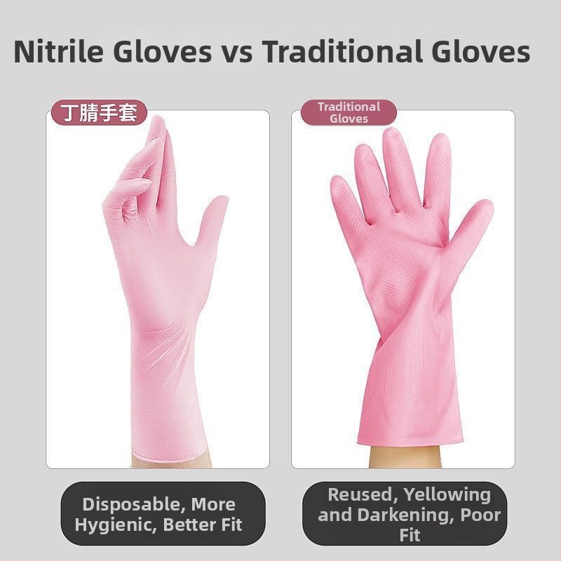 Extra dlhé jednorazové latexové rukavice, vodotesné, do kuchyne a na umývanie riadu, odolné