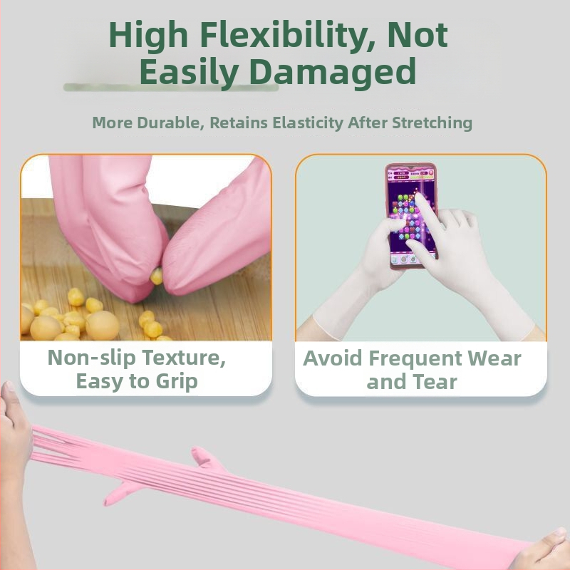 Extra dlhé jednorazové latexové rukavice, vodotesné, do kuchyne a na umývanie riadu, odolné