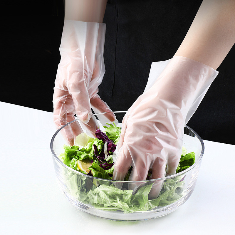 Mănuși de unică folosință din TPE, groase, impermeabile și rezistente la praf, transparente, pentru bucătărie, servicii alimentare, cofetărie și curățenie casnică