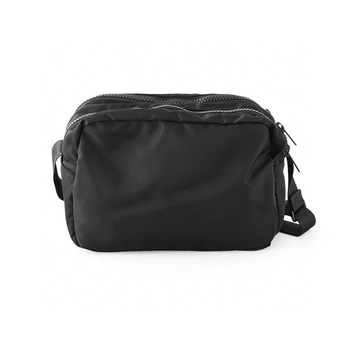 Unisex crossbody torba u urbanom stilu jednostavnosti, od najlona, podstava od najlona, zatvaranje na zip, jesen 2024.