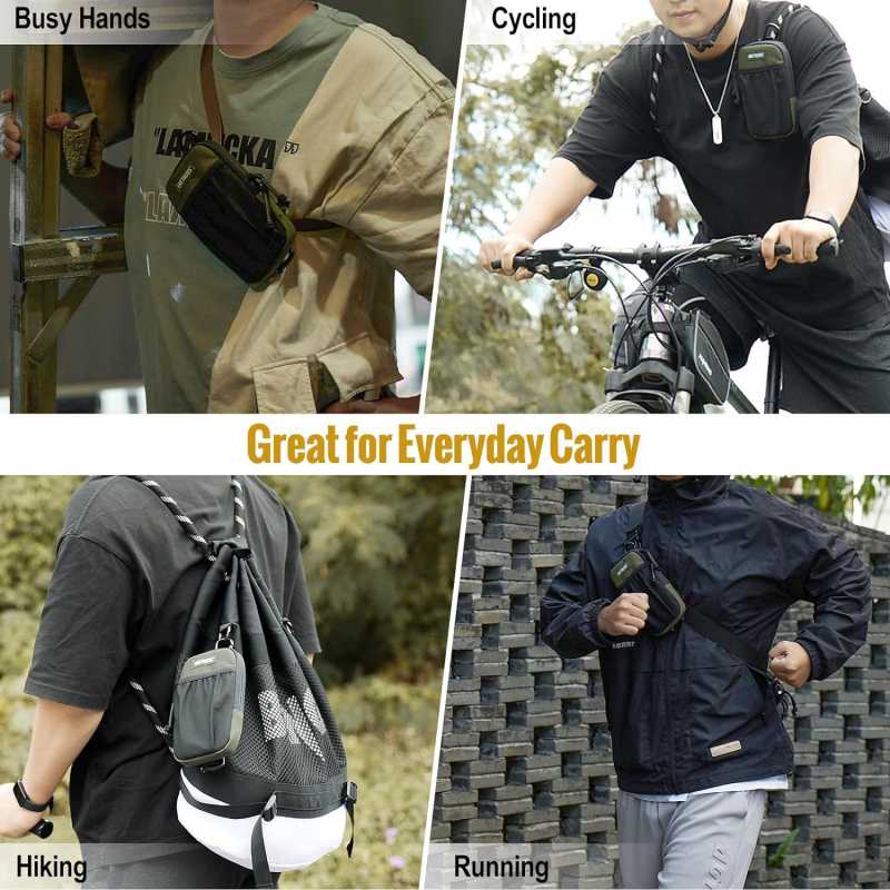 Outdoor Oxford torba za rameno | Unisex sportska torba s pretincima za telefon i bočicu vode, otporna na habanje, protiv krađe