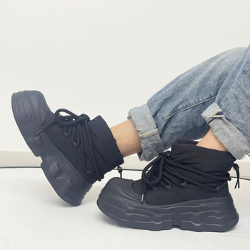 Heyang muške zimske čizme za snijeg, povećanje visine debelom sole, topla fleece podstava, gornji dio od etilena, EVA potplat, zaobljen vrh