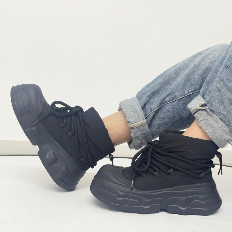 Heyang muške zimske čizme za snijeg, povećanje visine debelom sole, topla fleece podstava, gornji dio od etilena, EVA potplat, zaobljen vrh