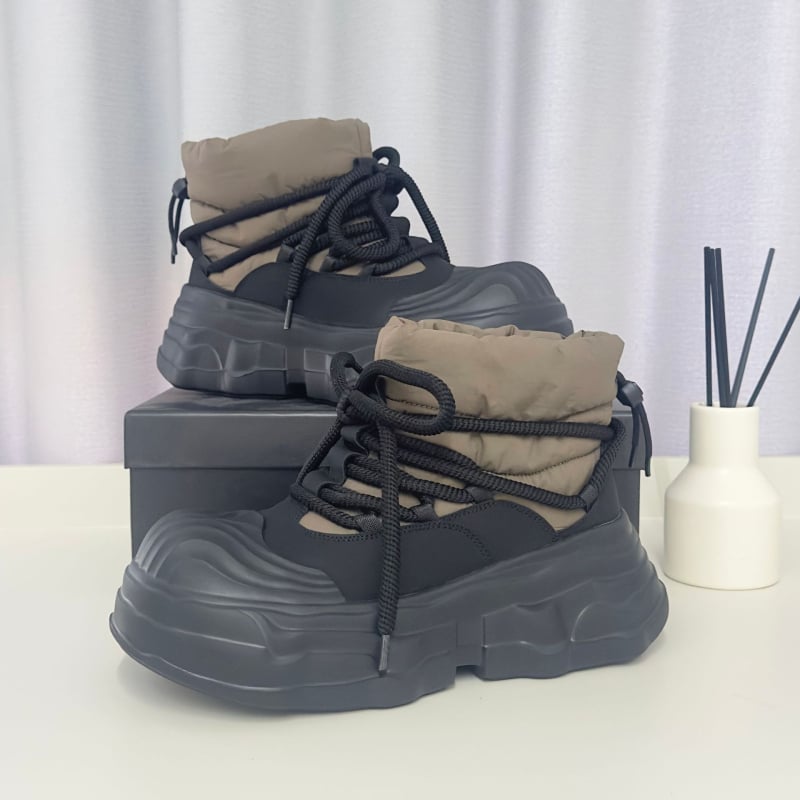 Heyang muške zimske čizme za snijeg, povećanje visine debelom sole, topla fleece podstava, gornji dio od etilena, EVA potplat, zaobljen vrh
