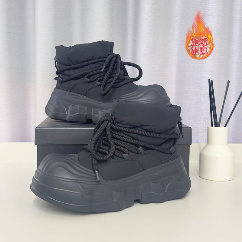 Heyang muške zimske čizme za snijeg, povećanje visine debelom sole, topla fleece podstava, gornji dio od etilena, EVA potplat, zaobljen vrh
