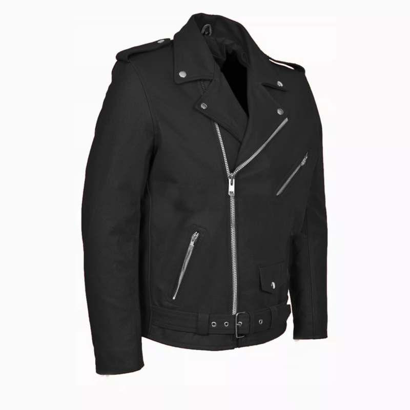 Muška PU kožna jakna, punk stil, zip, uski kroj, proljetno izdanje 2025