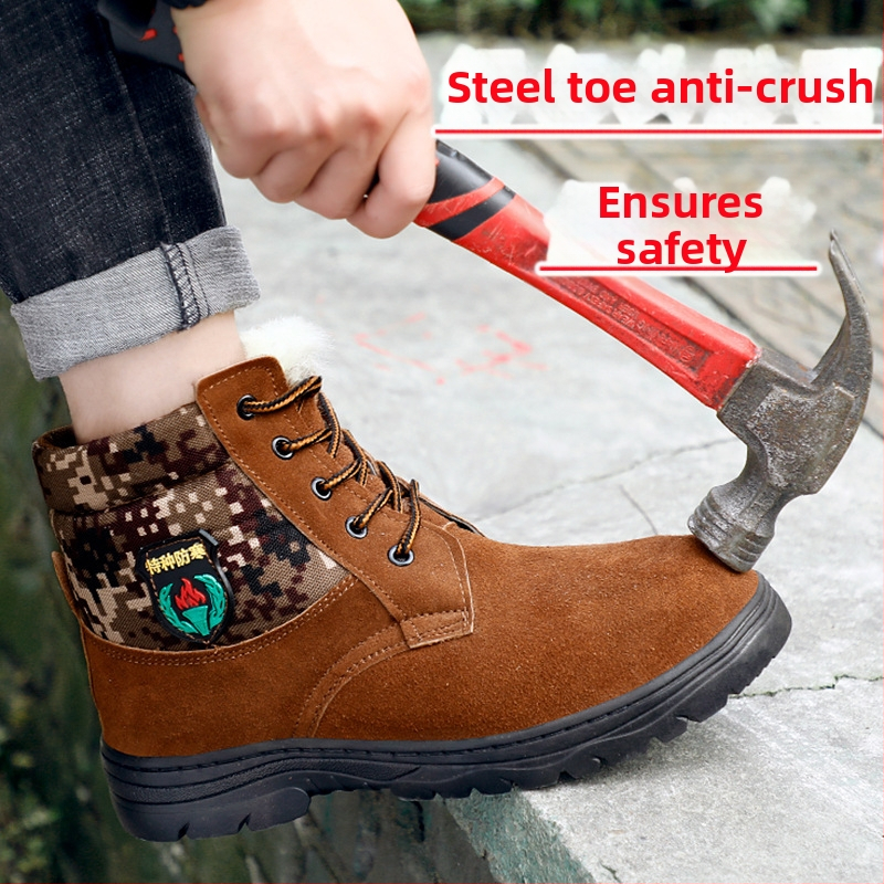 Zimske čizme za snijeg - gornji dio od teleće kože, podstavljena vunom, neklizajuća gumena potplat, peta 3-5 cm, za odrasle