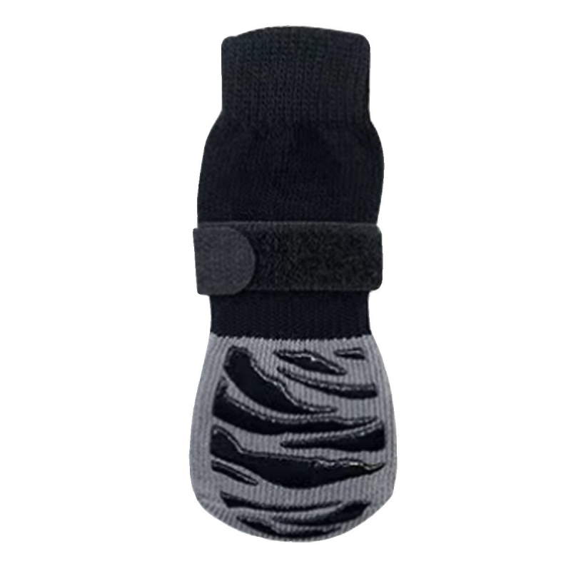 Kutyáknak és macskáknak készült házi kedvenc zokni csíkos mintával, anyag szilikon/kevert, warp-knit szövés, reliefes felület