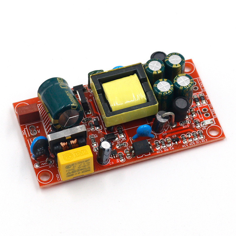 Izolált kettős kimenetű kapcsolóüzemű tápegység, bemenet 220V, kimenetek 5V1A és 12V1A, tartós AC-DC szabályozott átalakító modul