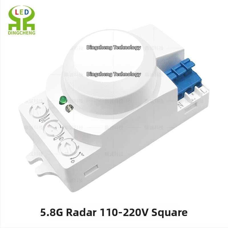 Greenway 5.8G mikrovalni radarni indukcijski senzor – za unutarnje/ vanjsko osvjetljenje, hodnike, škole, trgovačke centre, parkirališta, skladišta; prilagodljivo kašnjenje 8 s–12 min; napon AC100-240V / DC12-24V; CE