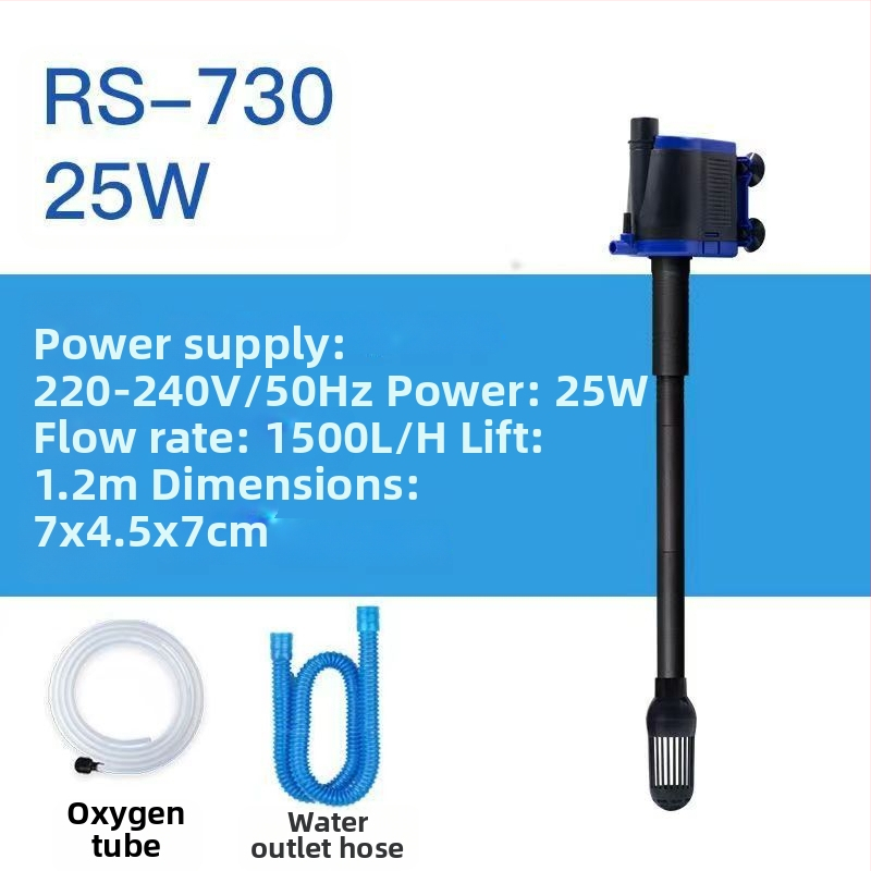 Shengrui merülő vízszivattyú akváriumhoz — függőleges, többszintű kialakítás, víz pumpálása az oxigén növelésére