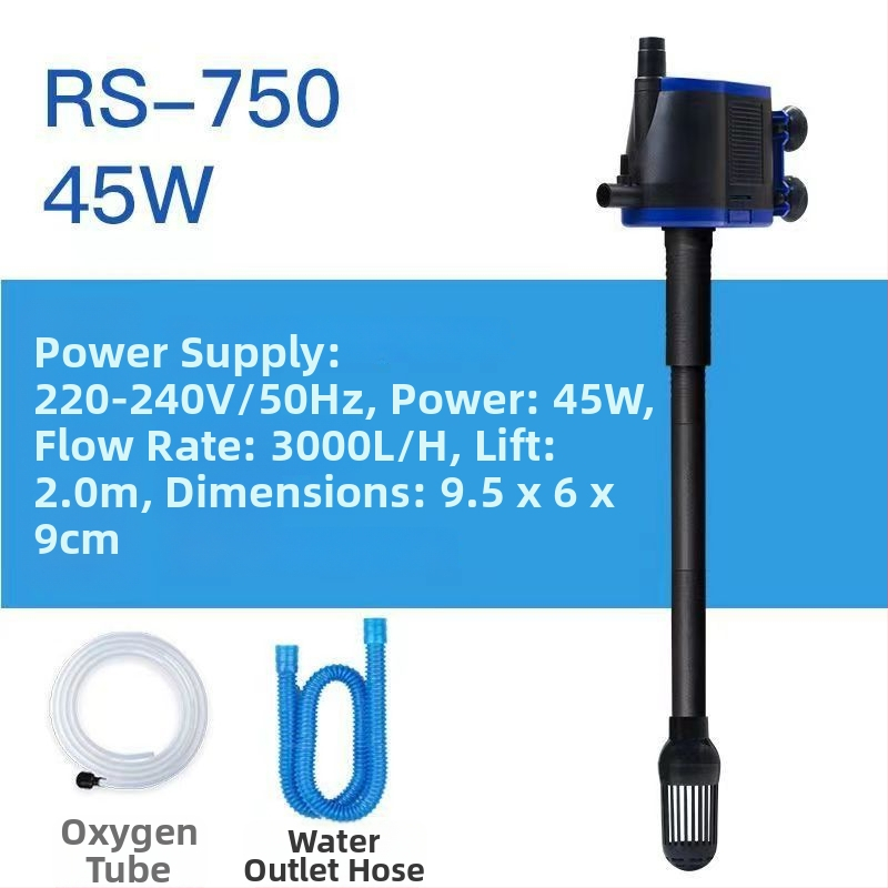 Shengrui merülő vízszivattyú akváriumhoz — függőleges, többszintű kialakítás, víz pumpálása az oxigén növelésére