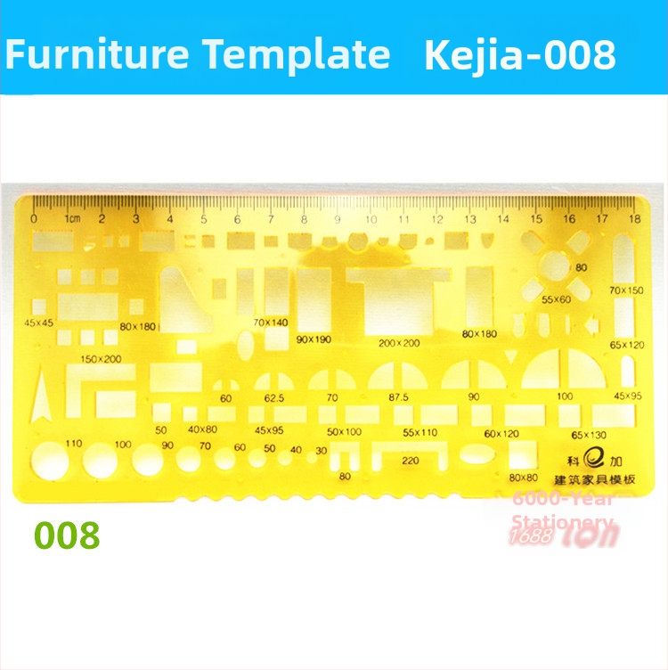 Koga Belsőépítészet tervezési sablon – műanyag, 18 modell, Modell 001-018, Görbült lemez