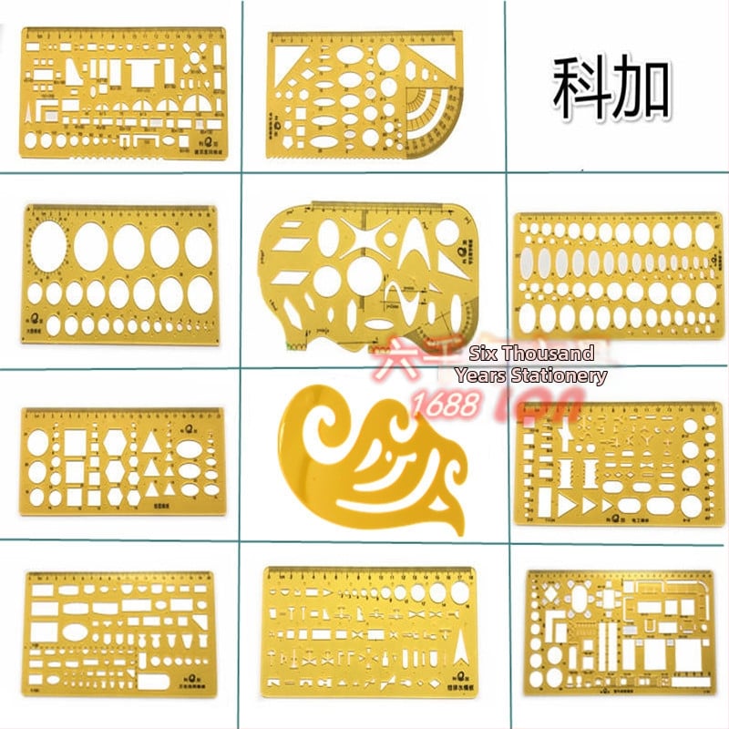 Koga Belsőépítészet tervezési sablon – műanyag, 18 modell, Modell 001-018, Görbült lemez