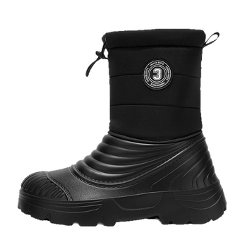 Muške zimske čizme za snijeg s Velcro zatvaranjem, PU gornji dio, plišana podstava, protuklizni gumeni potplat