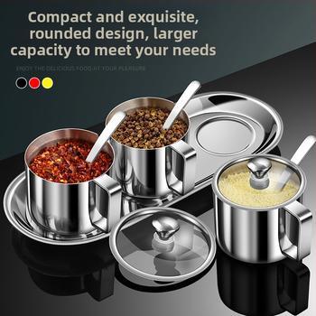 Set de condimente din oțel inoxidabil 316 – recipient impermeabil pentru condimente solide, logo personalizabil