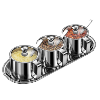 Set de condimente din oțel inoxidabil 316 – recipient impermeabil pentru condimente solide, logo personalizabil