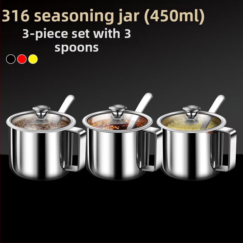 Set de condimente din oțel inoxidabil 316 – recipient impermeabil pentru condimente solide, logo personalizabil