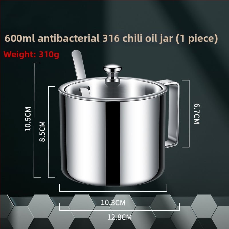 Set de condimente din oțel inoxidabil 316 – recipient impermeabil pentru condimente solide, logo personalizabil