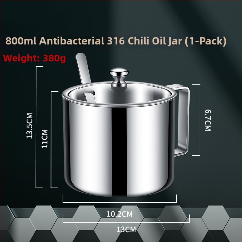 Set de condimente din oțel inoxidabil 316 – recipient impermeabil pentru condimente solide, logo personalizabil