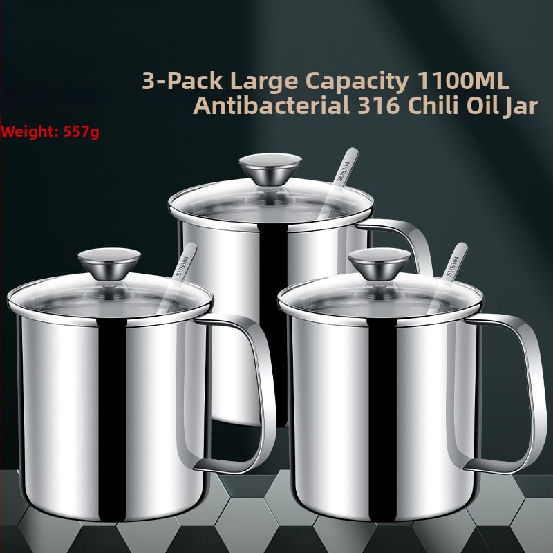 Set de condimente din oțel inoxidabil 316 – recipient impermeabil pentru condimente solide, logo personalizabil