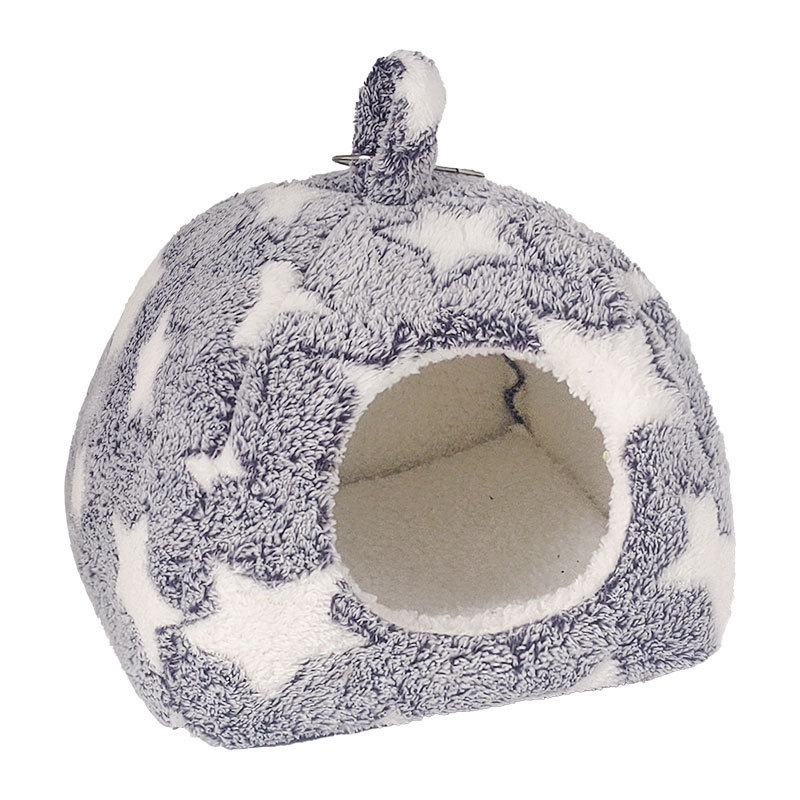 Mingtu cuib din bumbac pentru animale mici – pat cald de iarnă pentru hamster, porcușor de Guineea și iepure pitic