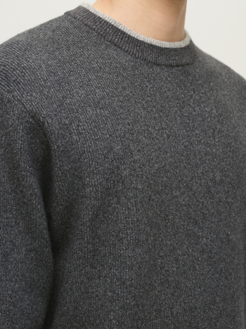 Woog2005 Muški debeli pleteni džemper s okruglim izrezom, zima 2025, slobodan kroj, poliester 66–70%