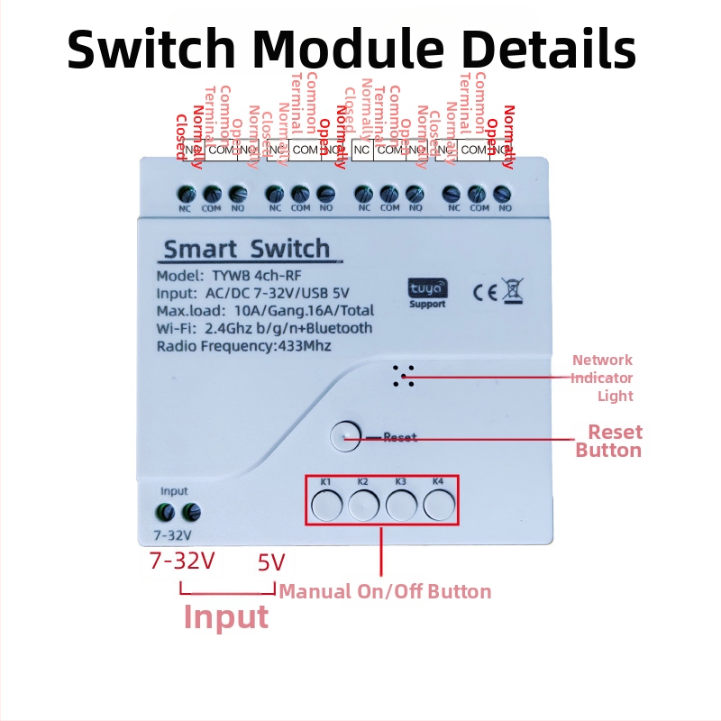 Yuelsmart 4-kanalni WiFi DIY timer modul s daljinskim upravljačem