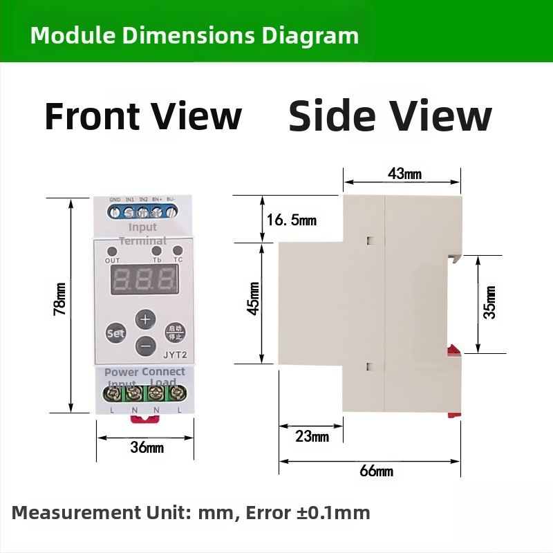 Višefunkcionalni modul vremenskog releja na šini, s brojanjem okidača