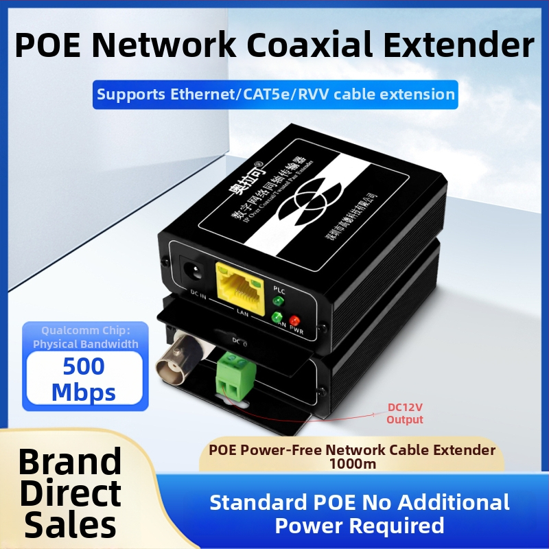 Video pretvarač — koaksijalni transmiter/ekstenzija za PLC mrežu lifta, 720p, Udaljeno buđenje nije podržano, Upravljanje napajanjem nije podržano, Model 705