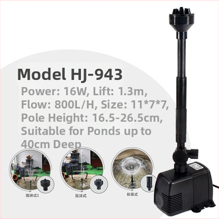 Ponorná pumpa pre fontánu – plastová konštrukcia; určená pre fontánu; hmotnosť 1–2 kg; pôvod Zhejiang.