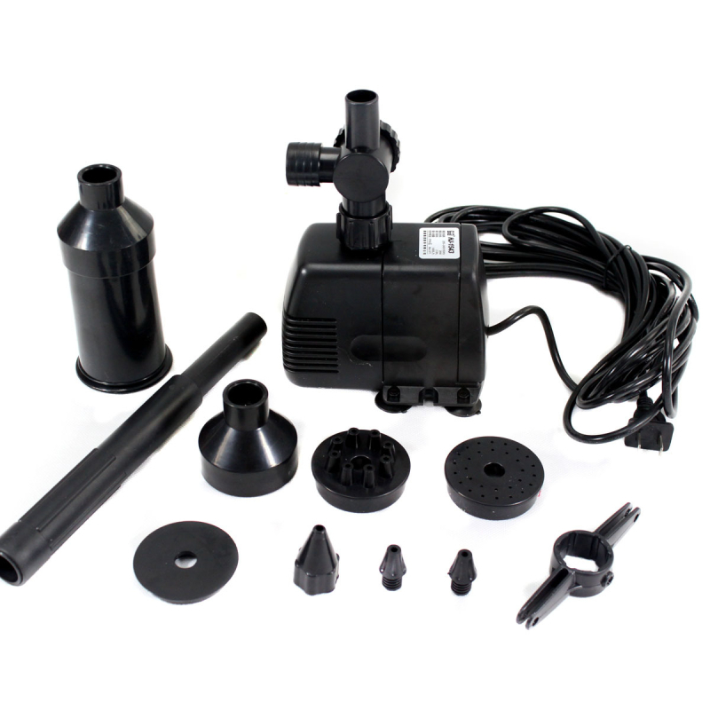 Merülő szökőkút szivattyú – műanyag felépítés; szökőkút használatra; tömeg 1–2 kg; Zhejiang eredet.