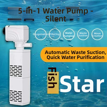 Akvarijný filtračno-obehový systém s vstavanou čistiacou pumpou na výkaly, 3-v-1 okysličovanie, tichý chod a oddelenie výkalov