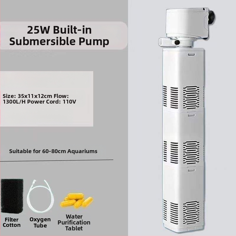 Akvarijný filtračno-obehový systém s vstavanou čistiacou pumpou na výkaly, 3-v-1 okysličovanie, tichý chod a oddelenie výkalov